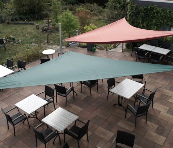 The outdoor terrace
